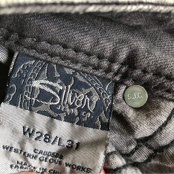 Silver Jeans Aiko Skinny 28/31 distressed grey wash denim jeans - Picture 7 of 9